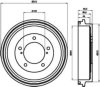 HELLA PAGID 8DT 355 300-491 Brake Drum